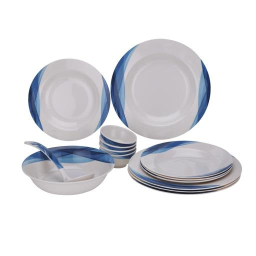 14-Piece Melamine Dinnerware Set – Elegant Lightweight Design, Break-Resistant, Dishwasher Safe – Ideal for Serving Rice, Gravies, Noodles, Pasta, Soups & More – Made in India