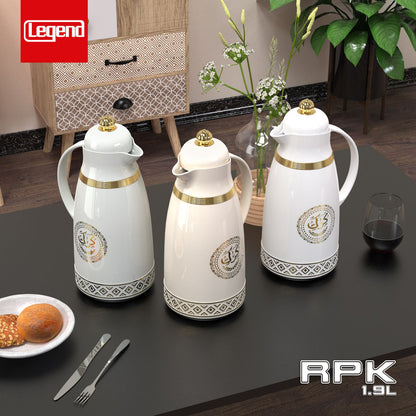 Legend Vacuum Flask Dallah Set - 3 Piece |0.7L, 1L, 1.9L | 3 Years Warranty | ESMA Certified | Keeps Heat for 12 Hours Guarantee