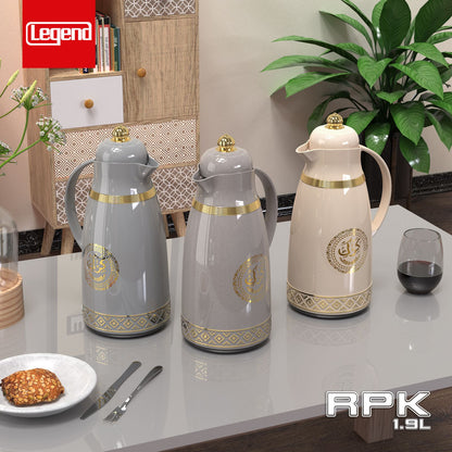 Legend Vacuum Flask Dallah Set - 3 Piece |0.7L, 1L, 1.9L | 3 Years Warranty | ESMA Certified | Keeps Heat for 12 Hours Guarantee