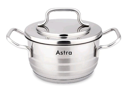 Astra Premium Stainless Steel 18/10 Casserole – 32x18.5cm, 14.8L Made in Turkey