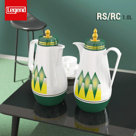 داله  فاخرة من Legend RS/RC سعة 1.0 لتر - إبريق أنيق معزول حراريًا للمشروبات الساخنة والباردة، تصميم كلاسيكي مع غطاء آمن ومقبض مريح - متوفرة باللون الأحمر والأزرق والأخضر