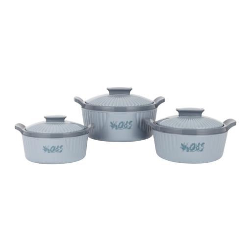 Delcasa 3-Piece Insulated Casserole Set – Premium Heat Retention Food Warmer with PU Insulation, Stylish Design, and Secure Lid for Home and Kitchen Use