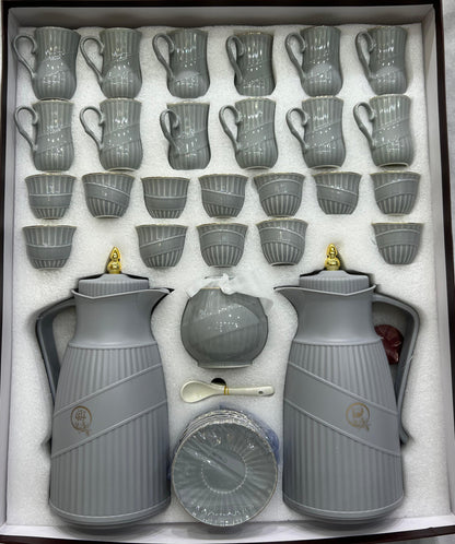 Elegant Arabic Coffee & Tea Serving Set – 54 Pieces