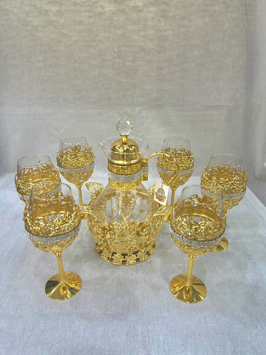 Luxurious Gold-Plated Juice & Cold Drink Set